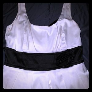 White formal knee length dress